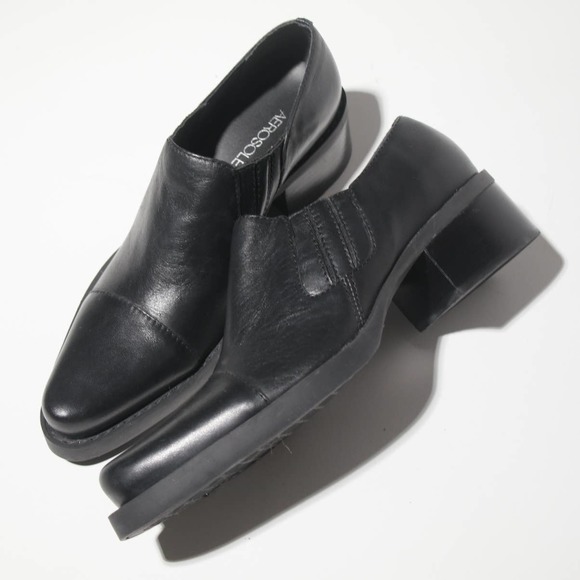 POINTED LEATHER SLIP-ON LOAFERS - Picture 7 of 10
